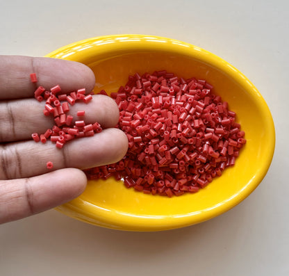 Chilli Red Two Cut Two Tone Beads