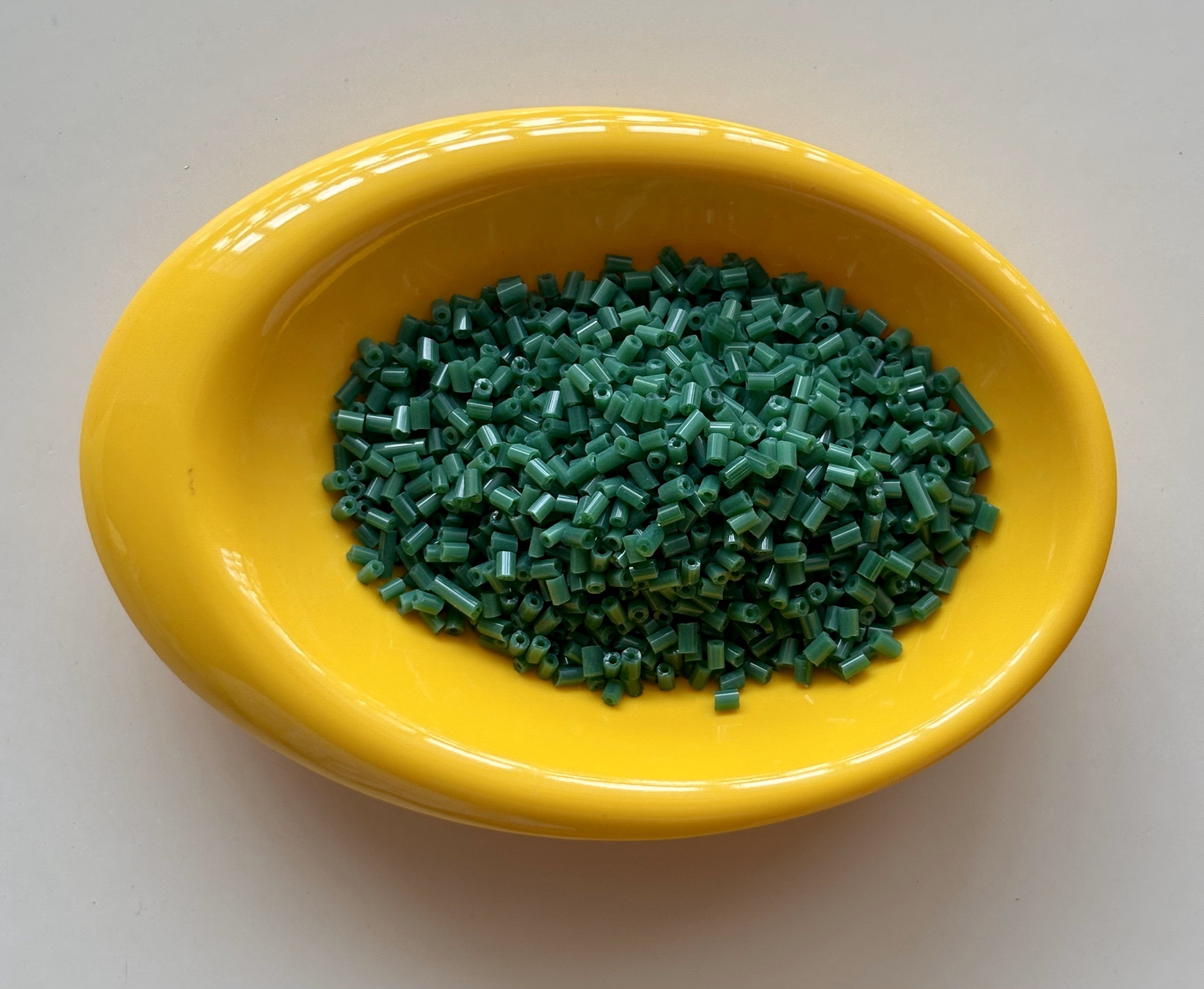 Bottle GreenTwo Cut Two Tone Beads