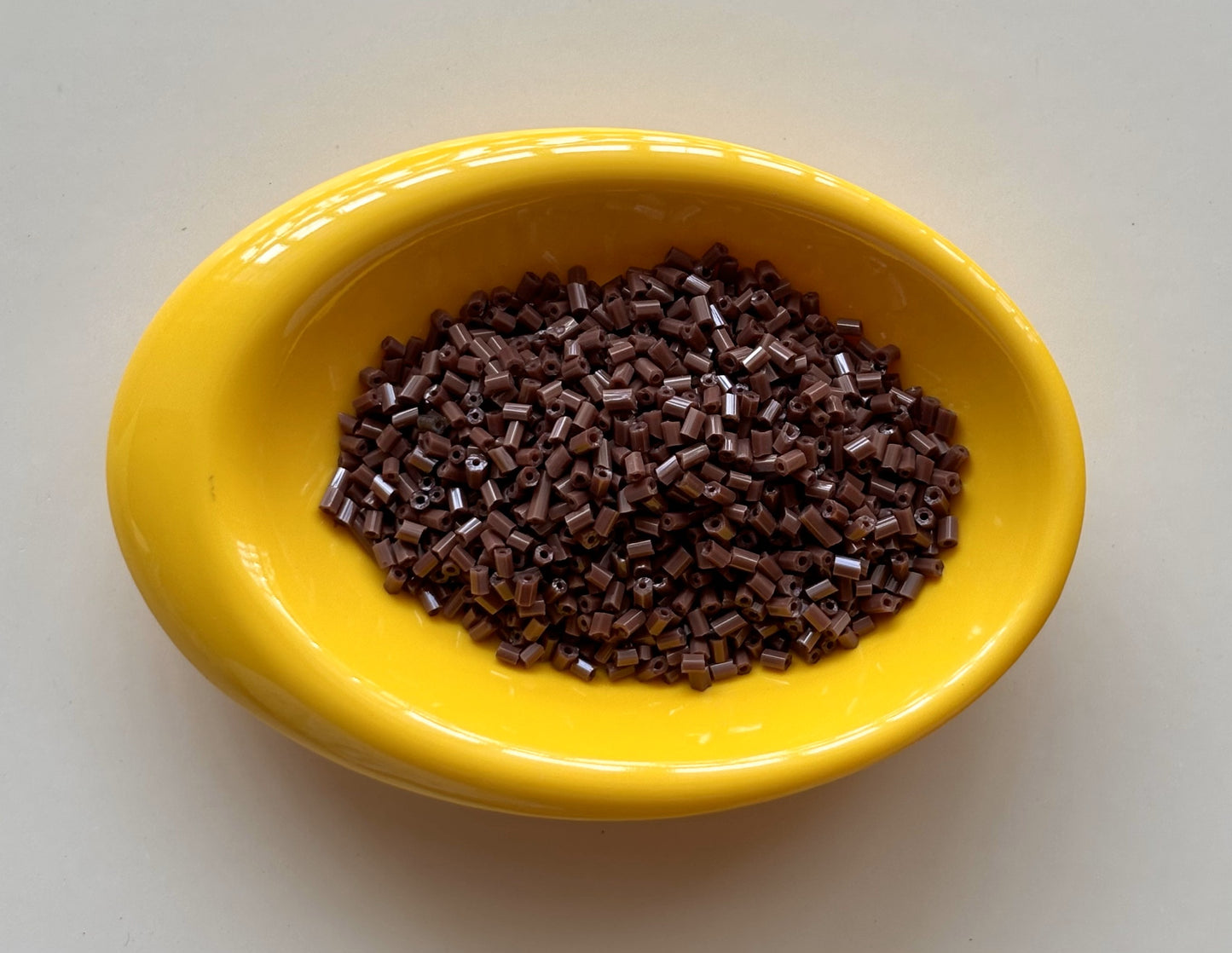 Chocolate Brown Two Cut Two Tone Beads