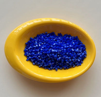 Ink Blue Two Cut Two Tone Beads