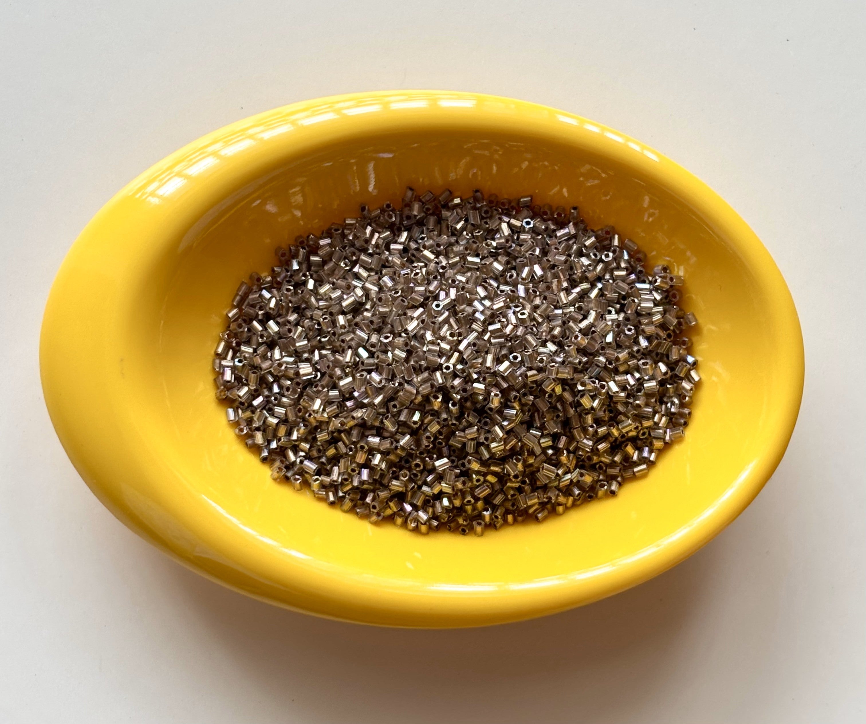 Warm Almond Beige Hex Cut Seed Beads