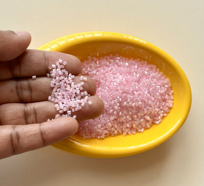 Baby Pink Hex Cut Beads