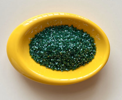 Bottle Green Hex Cut Beads