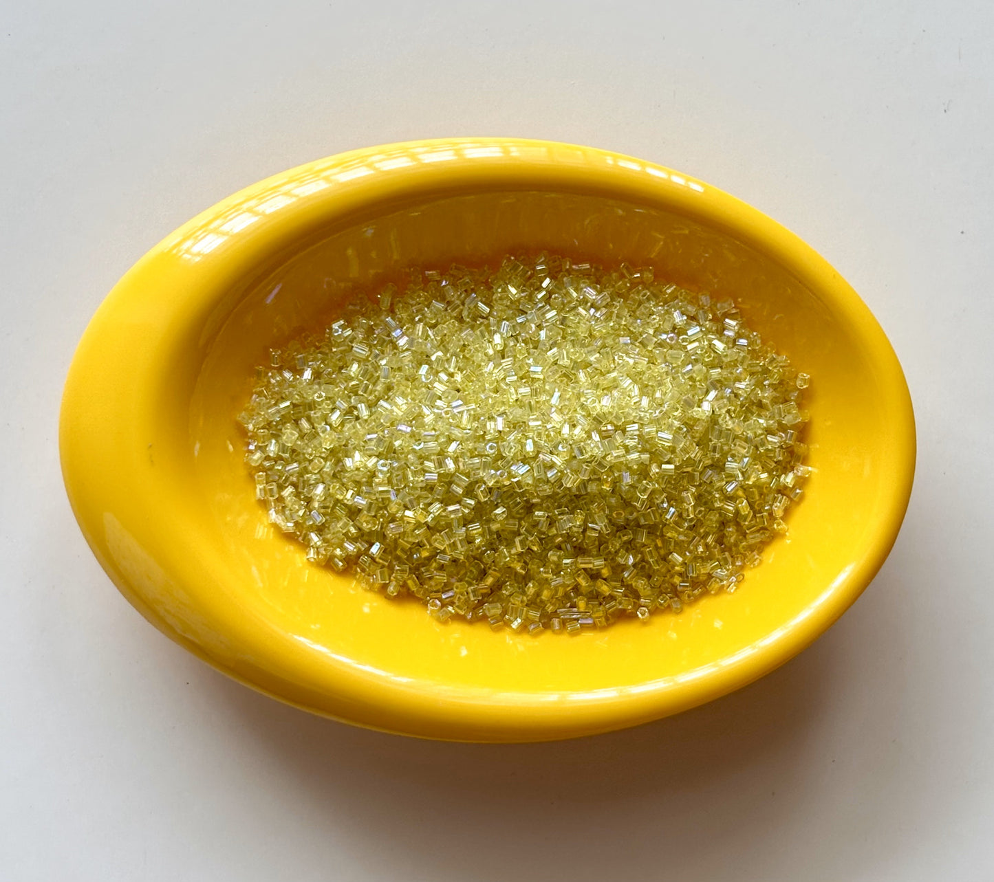 Light Yellow Hex Cut Beads