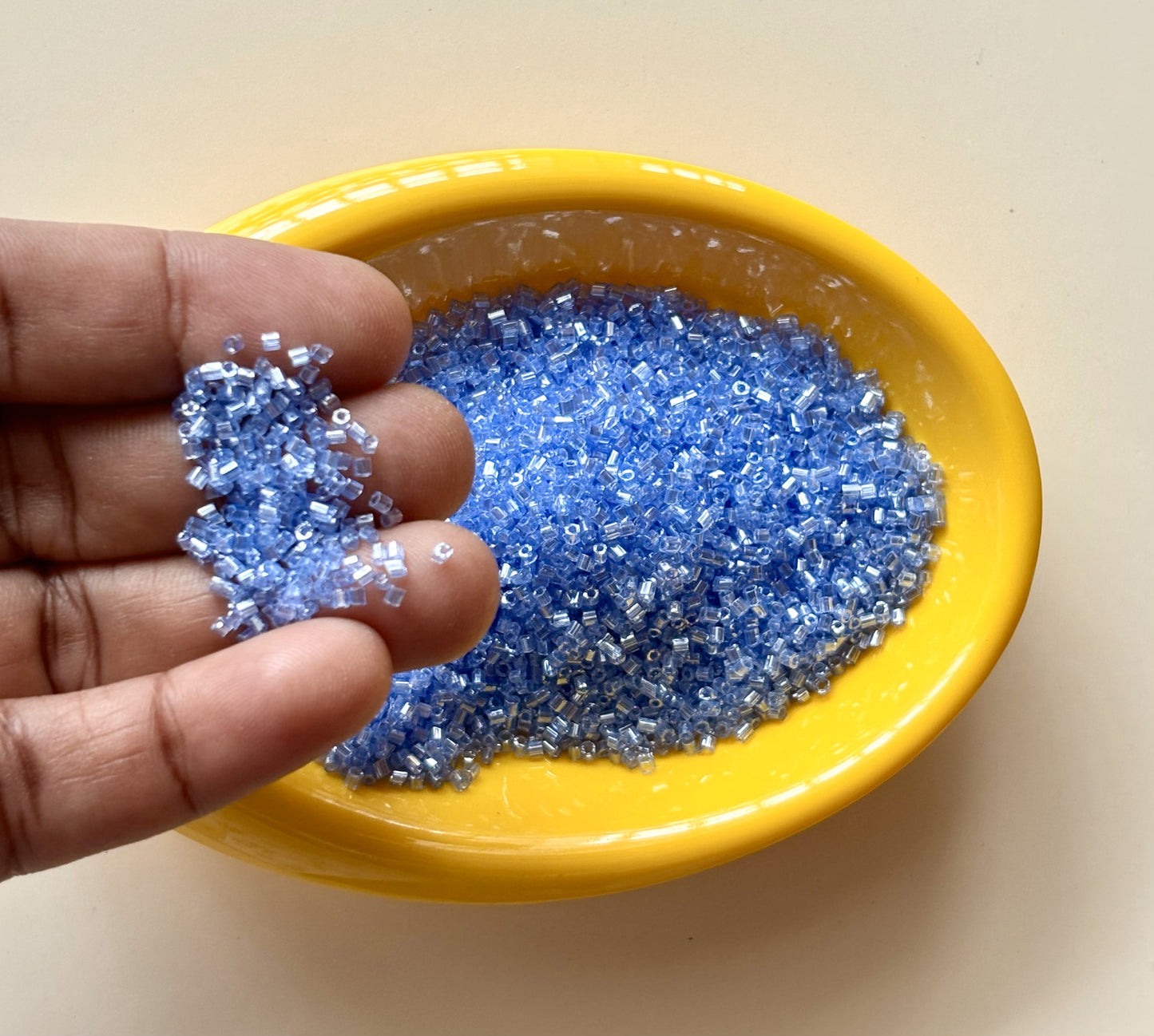 Lavender Hex Cut Beads