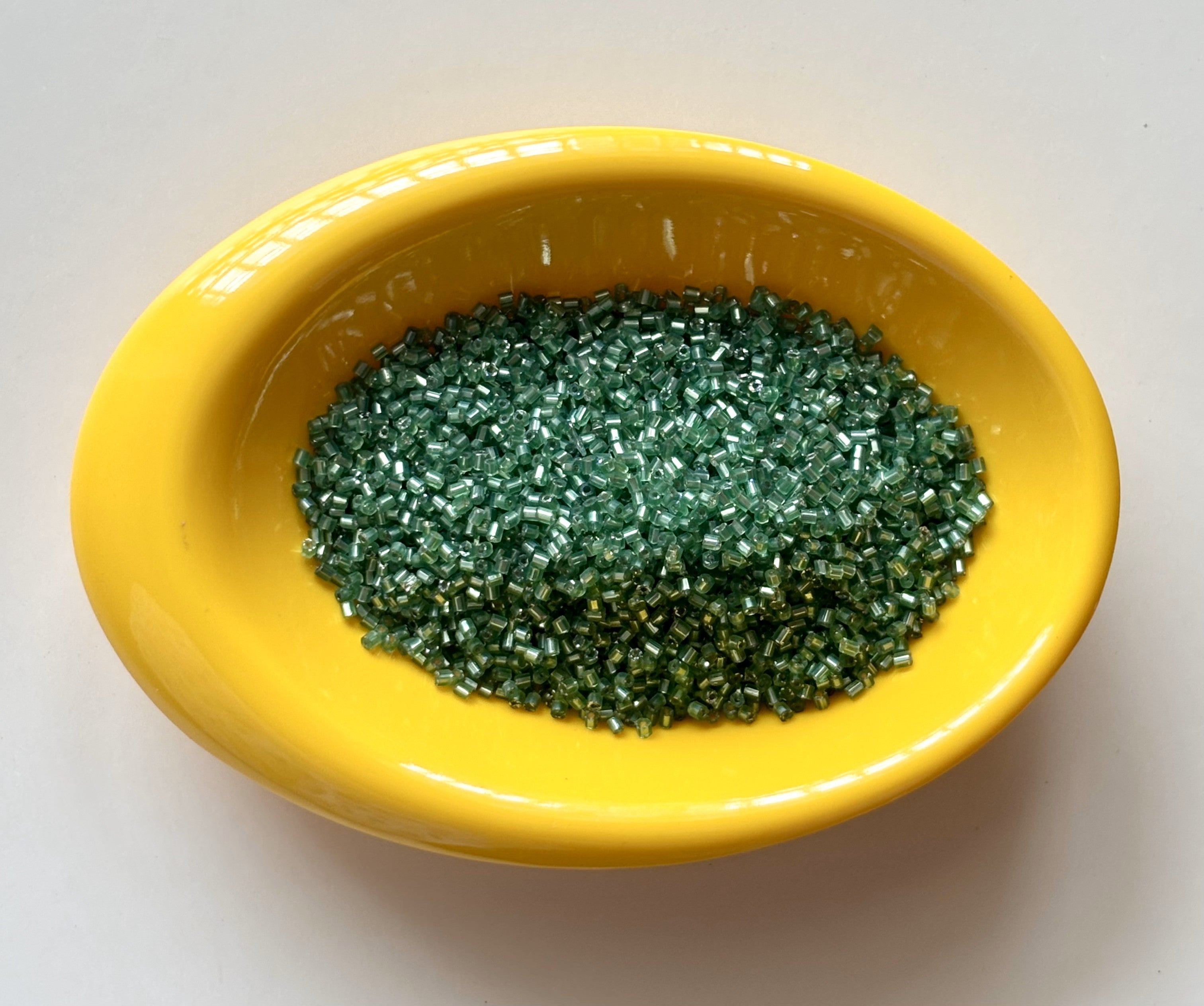 Light Green Hex Cut Beads