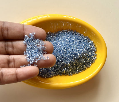 Blue Grey Hex Cut Beads