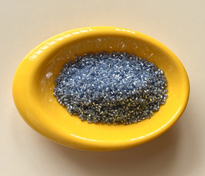 Blue Grey Hex Cut Beads