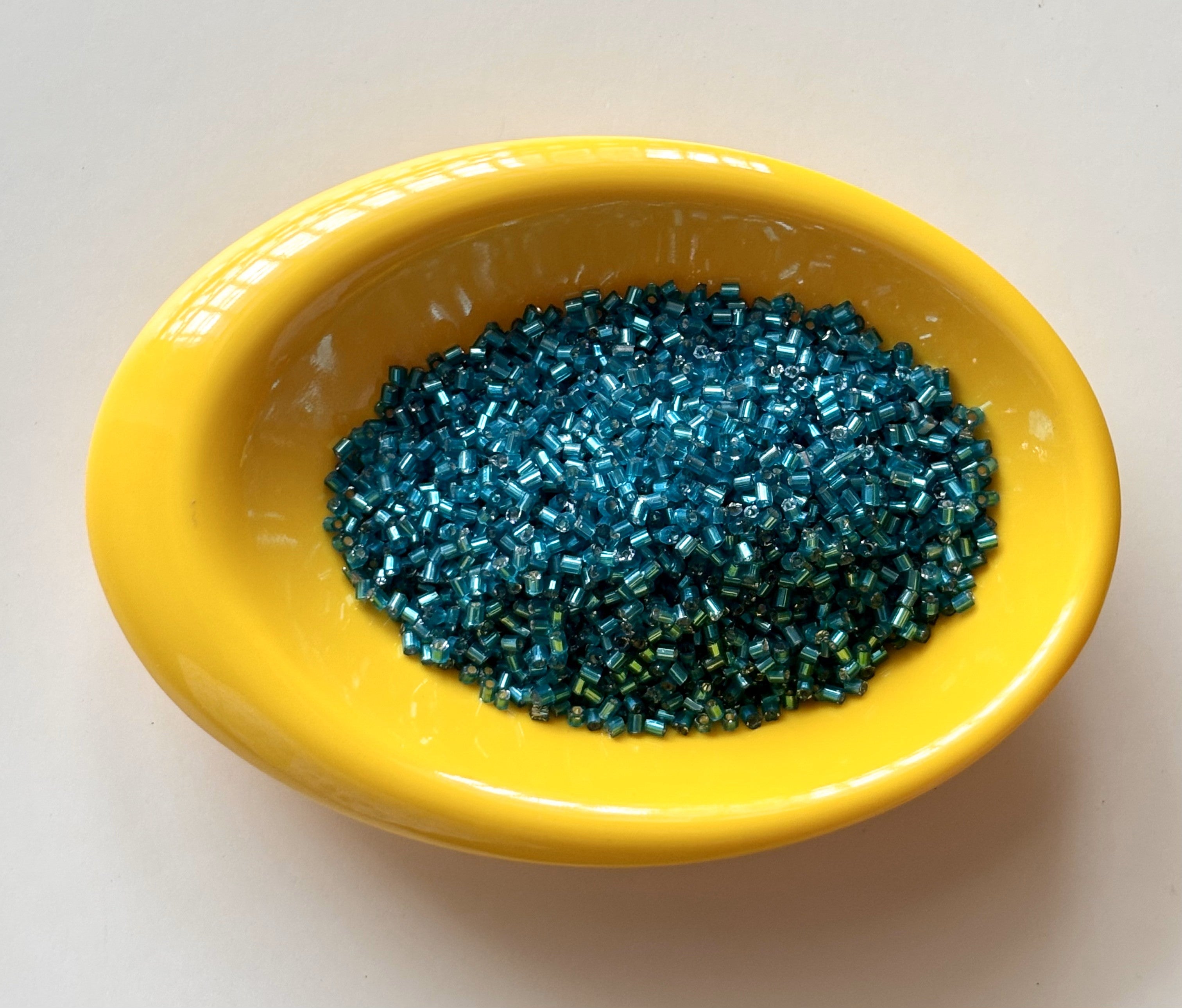 Peacock Green Two Cut Beads