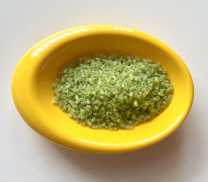 Matt Light Green Two Cut Beads