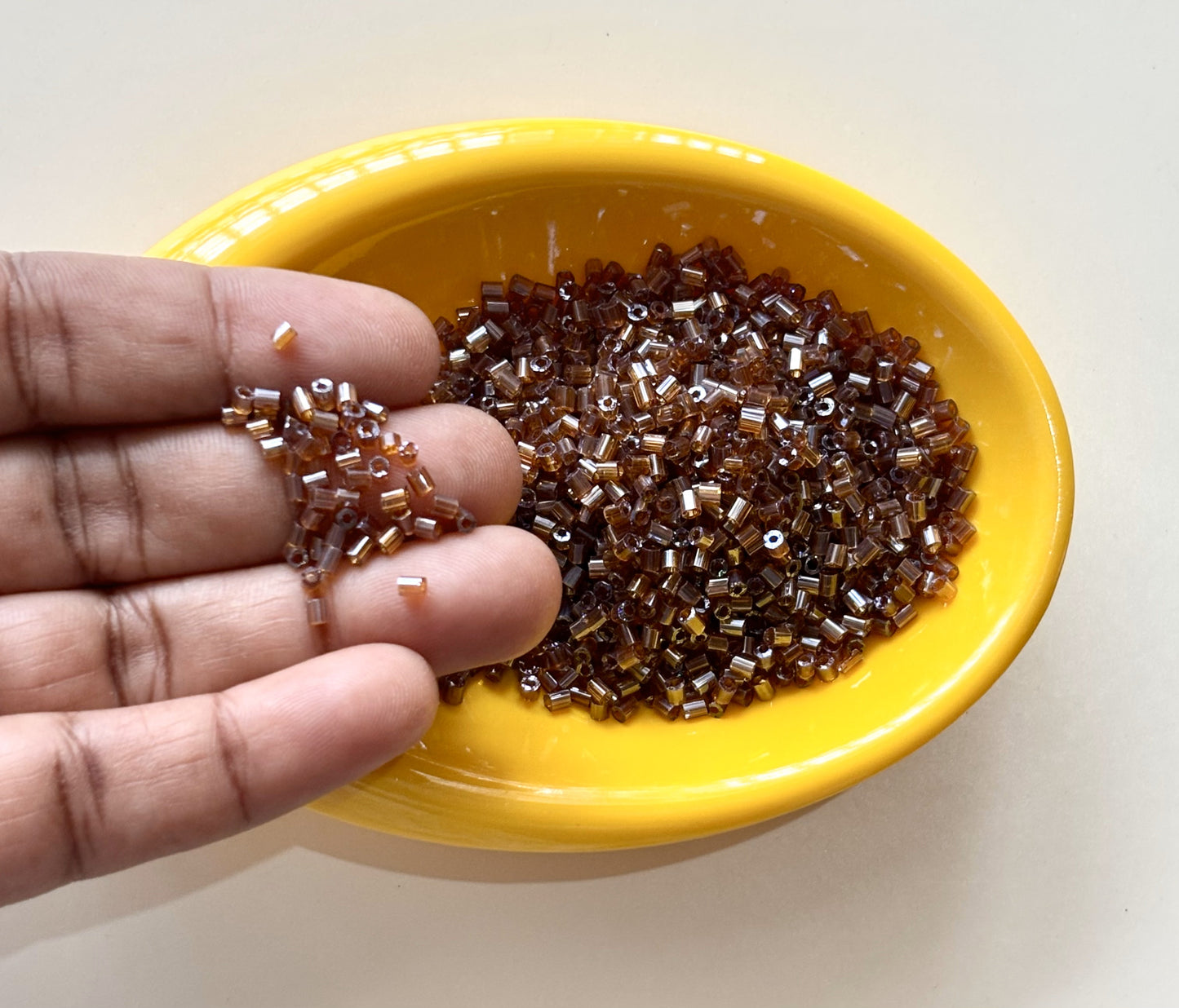 Dark Brown Two Cut Beads