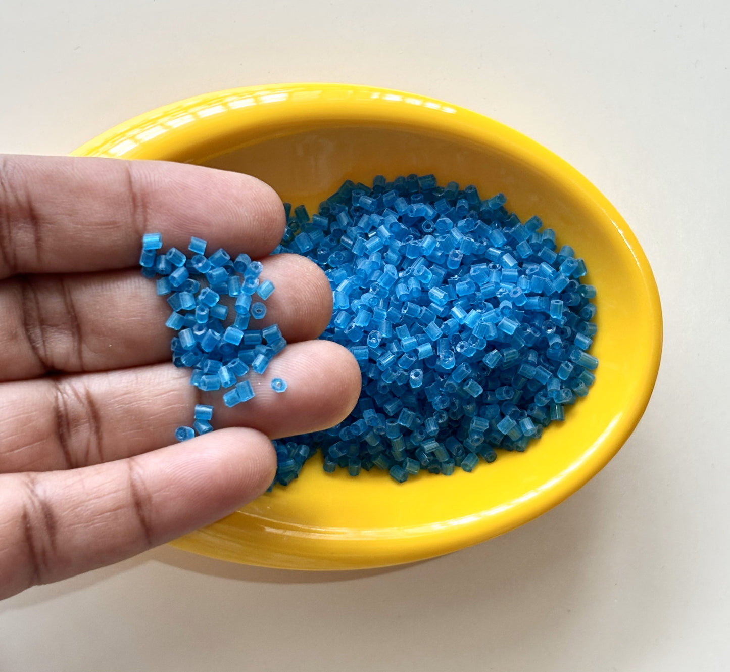 Electric Blue Two Cut Beads