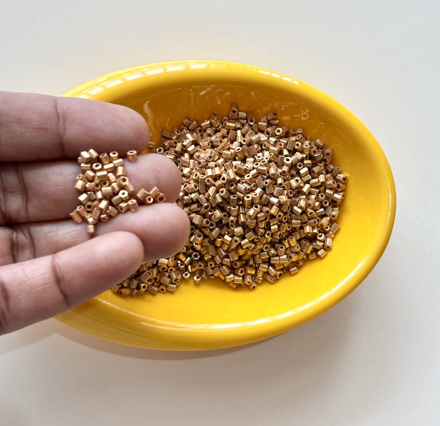 Hazelnut Beige Two Cut Beads