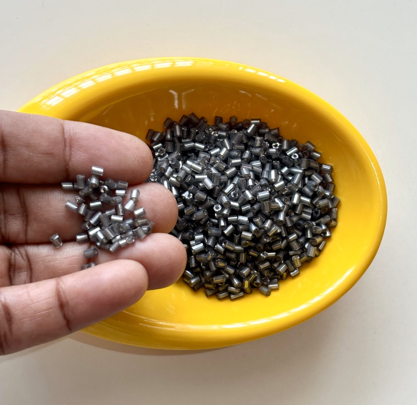 Shadow Granite Grey Two Cut Beads