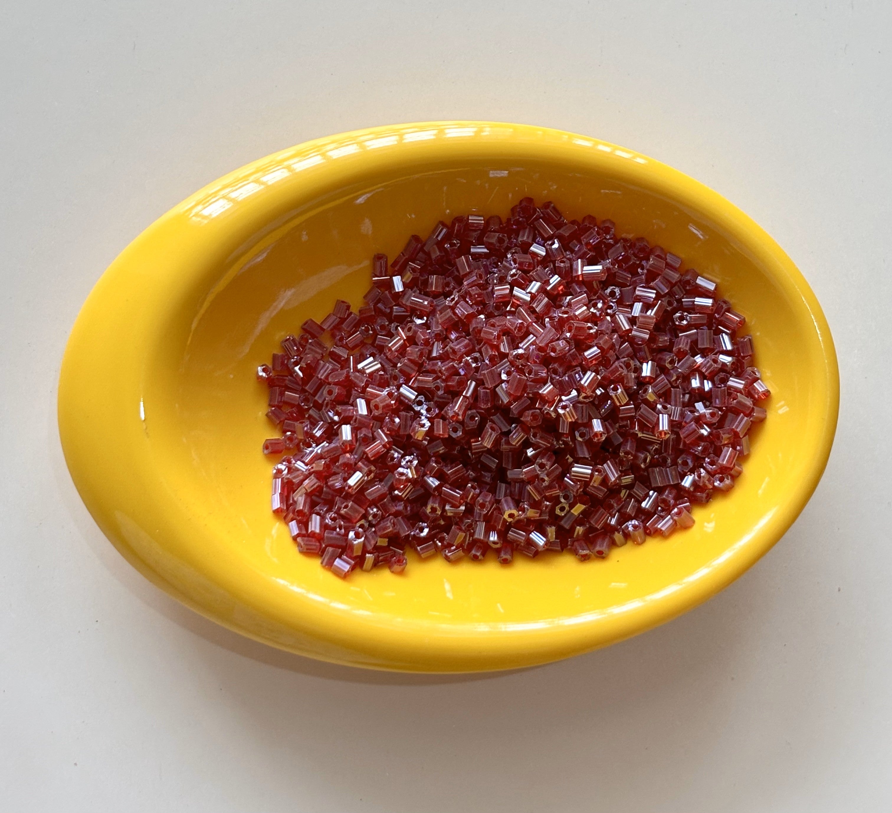 Berry Red Two Cut Beads