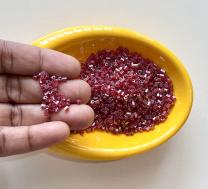 Berry Red Two Cut Beads