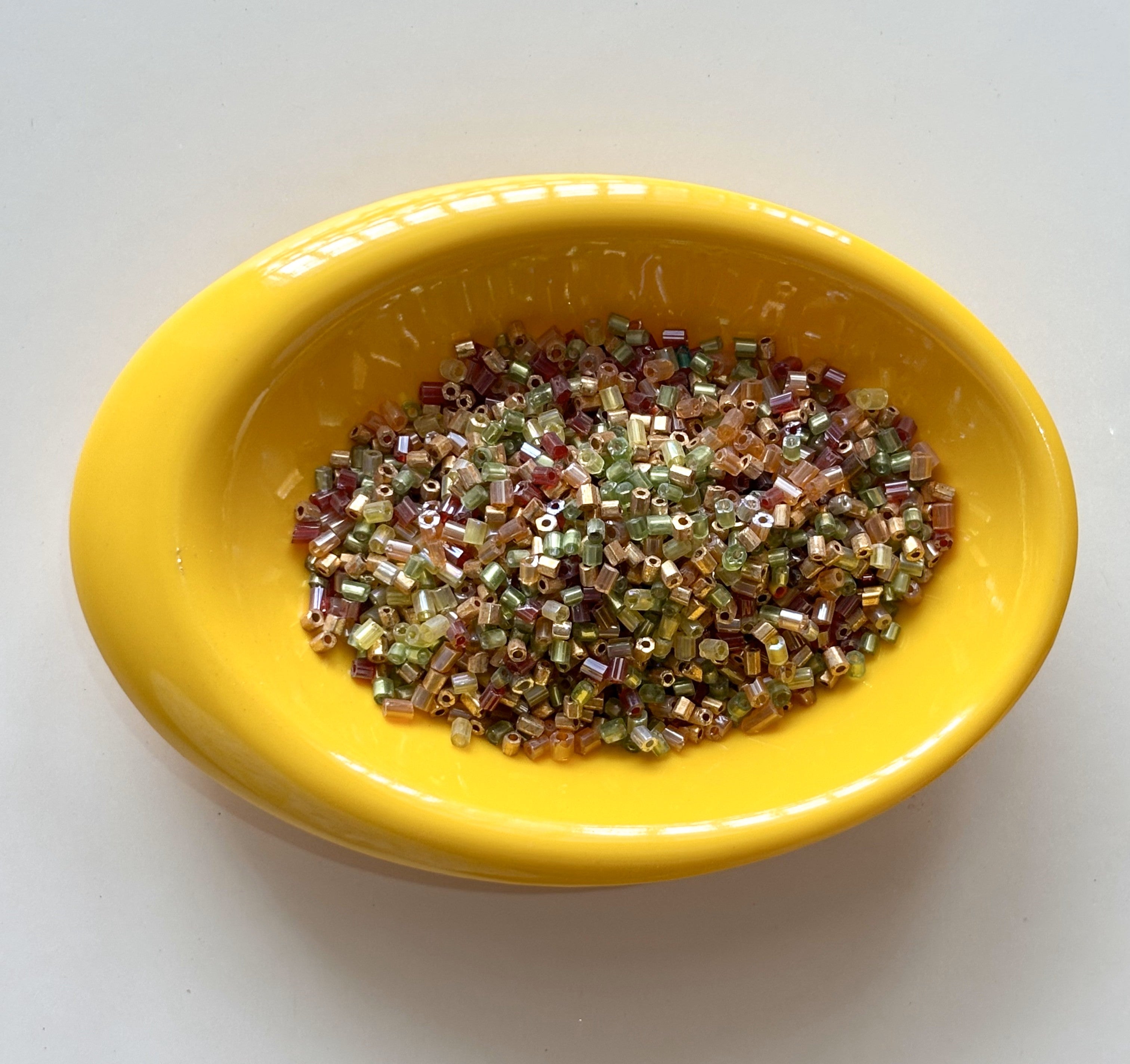 Multicolor Two Cut Beads