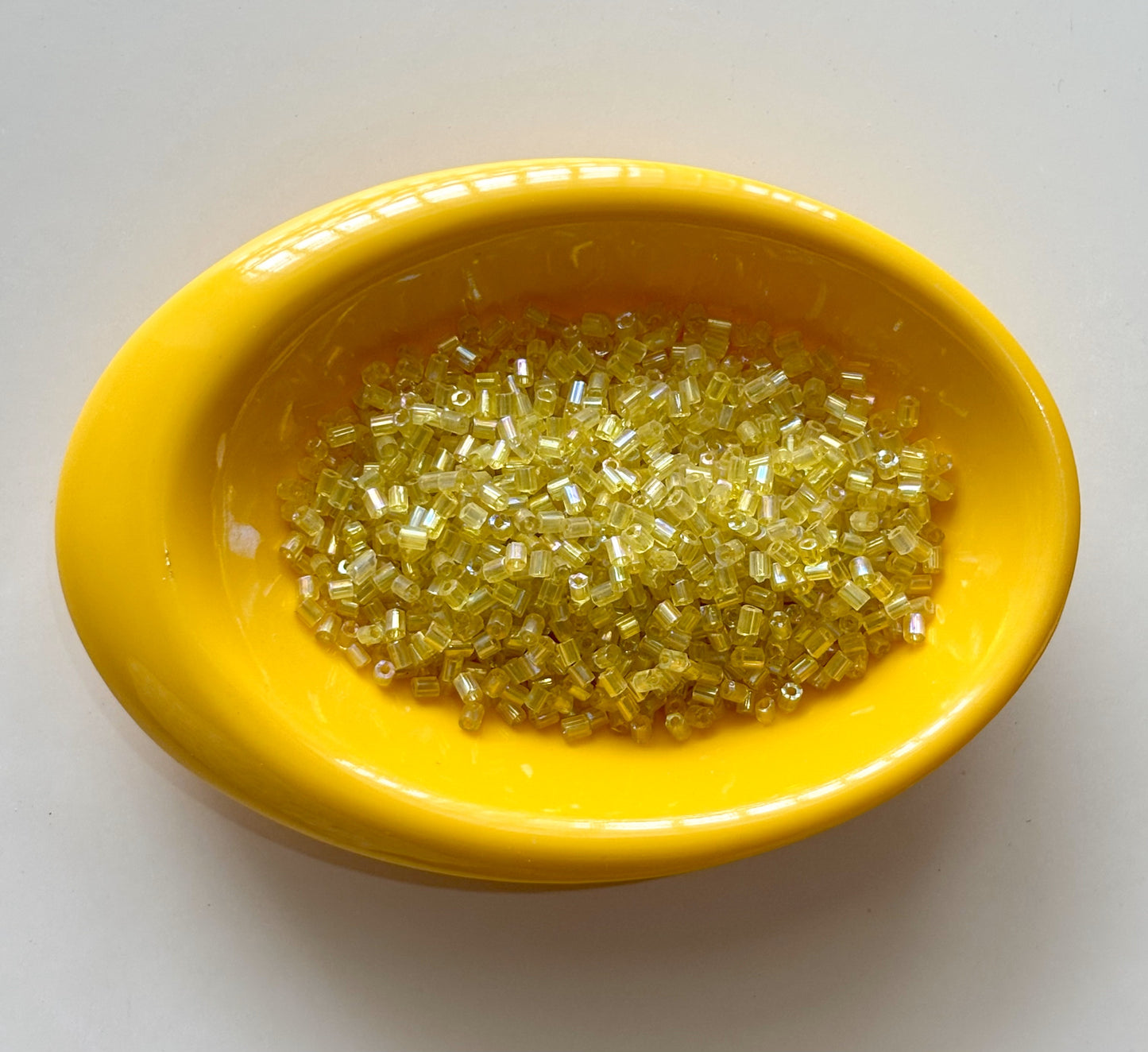 Lemon Yellow Two Cut Beads