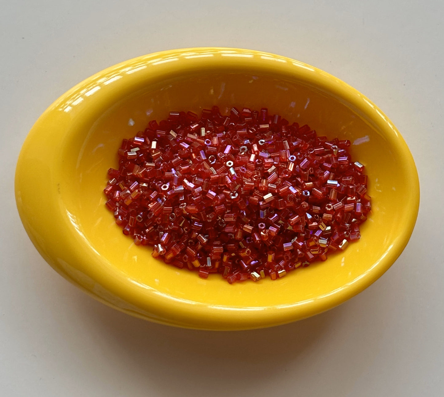 Coral Red Two Cut Beads