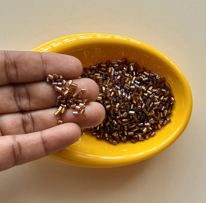 Caramel Brown Two Cut Beads