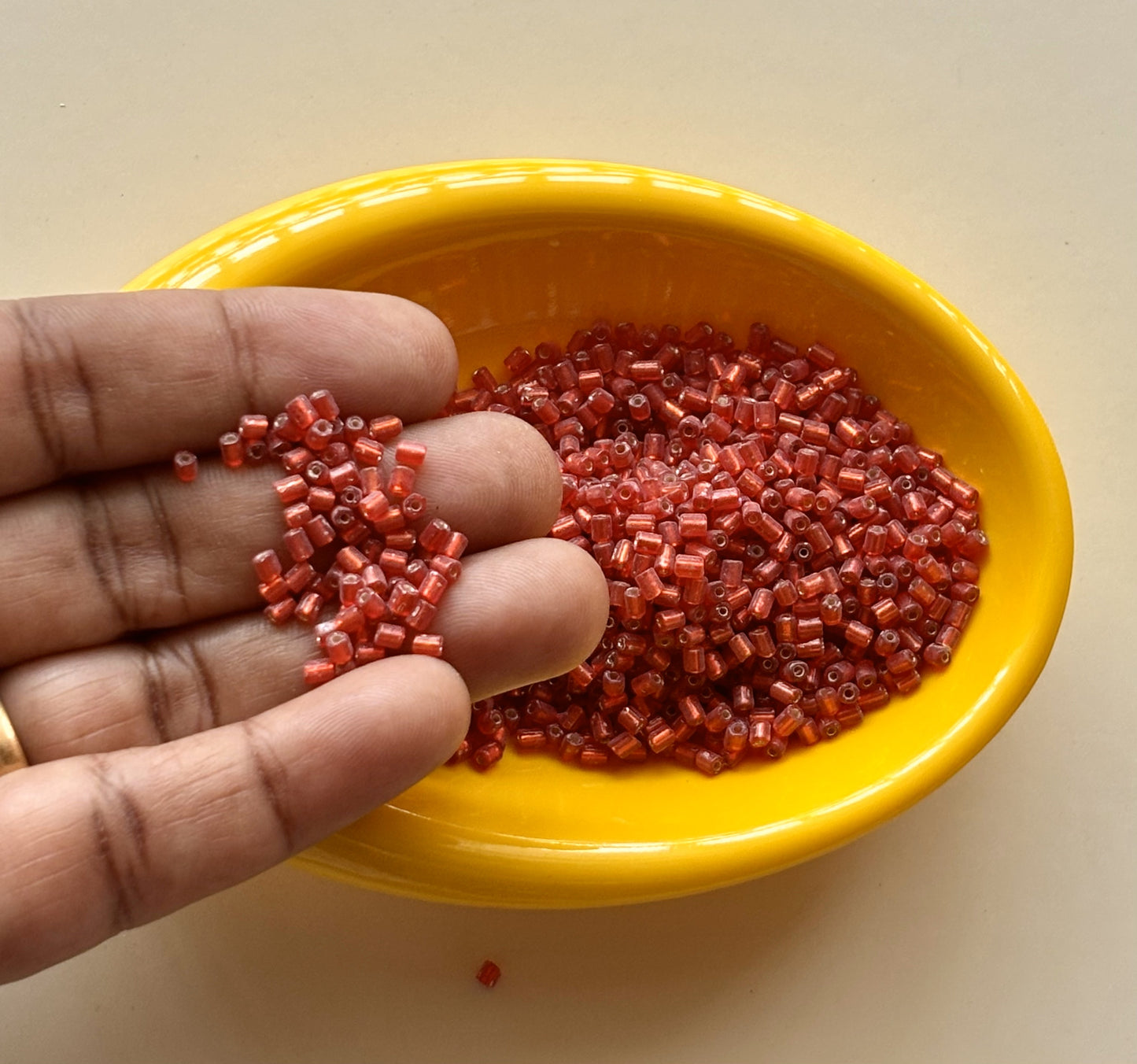 Blush Red Two Cut Beads