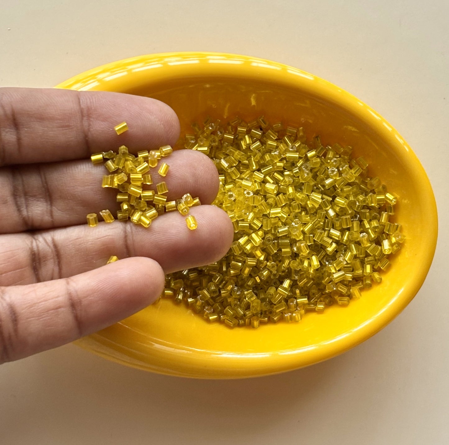 Corn Yellow Two Cut Beads