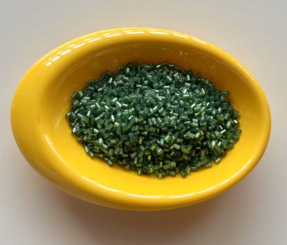 Forest Green Two Cut Beads