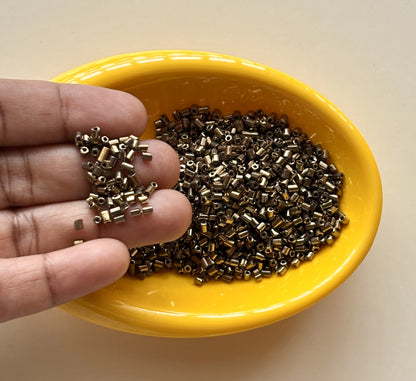 Brunette Brown Two Cut Beads