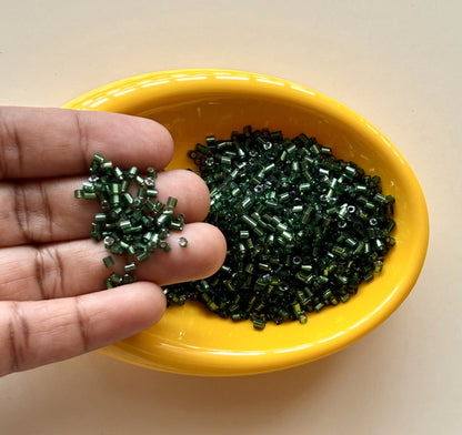 Castleton Green Purple Two Cut Beads