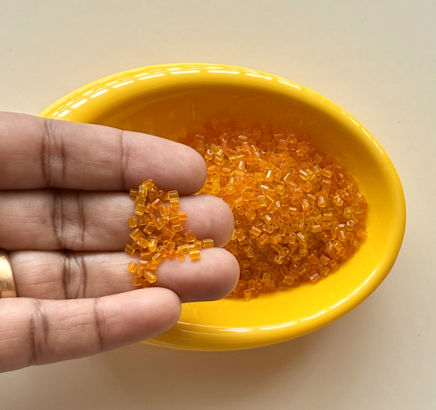 Cider Orange Two Cut Beads