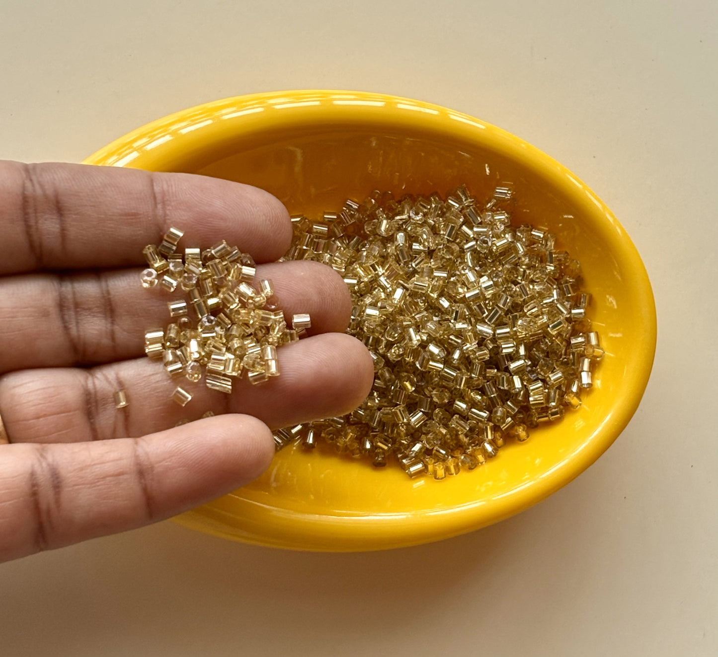 Gold Color Two Cut Beads