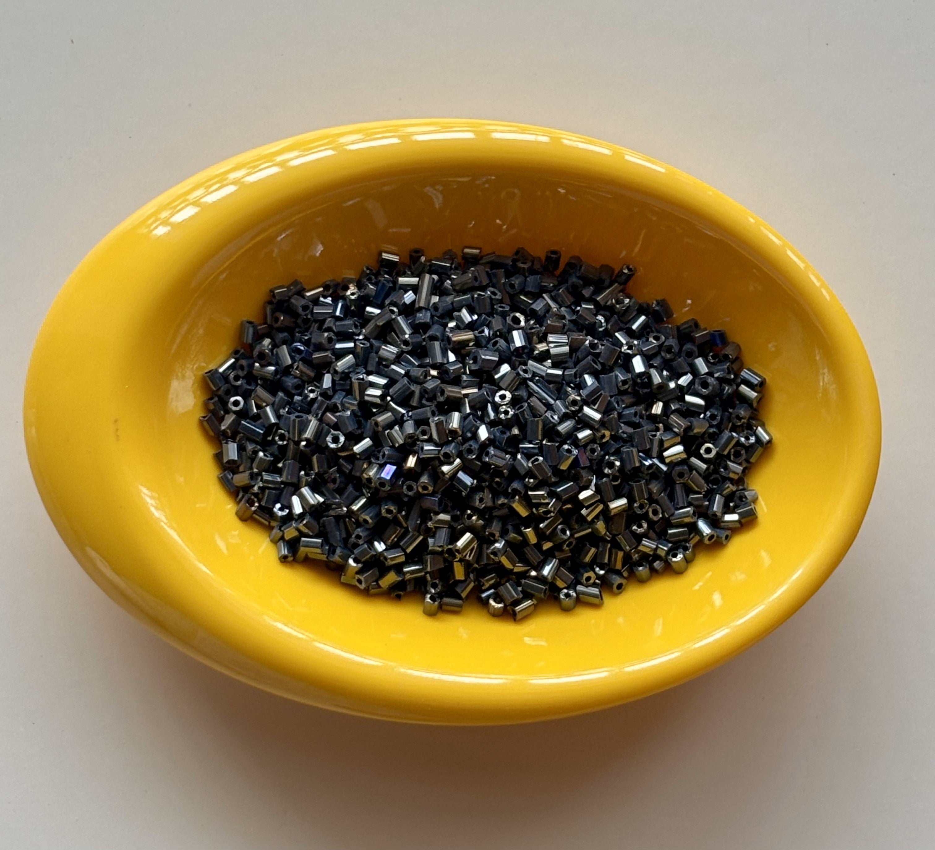 Lead Grey Two Cut Beads