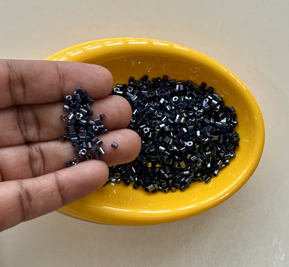 Jade Black Two Cut Beads