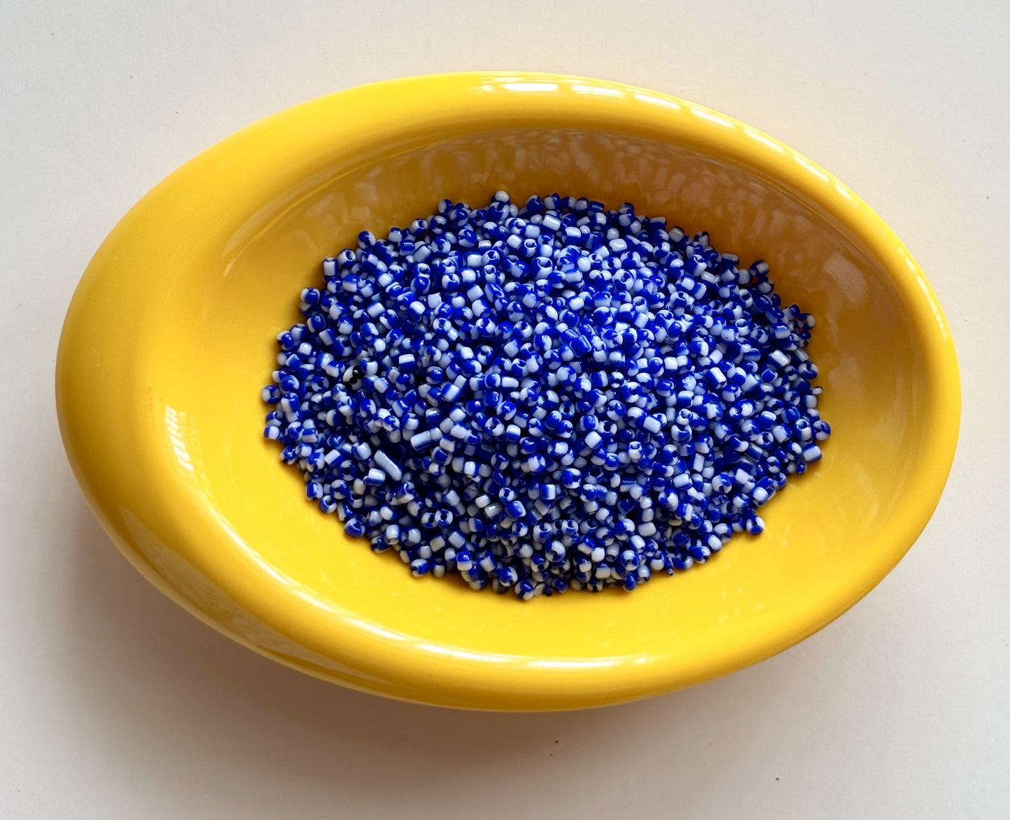 Blue and White Two Tone Seed Beads