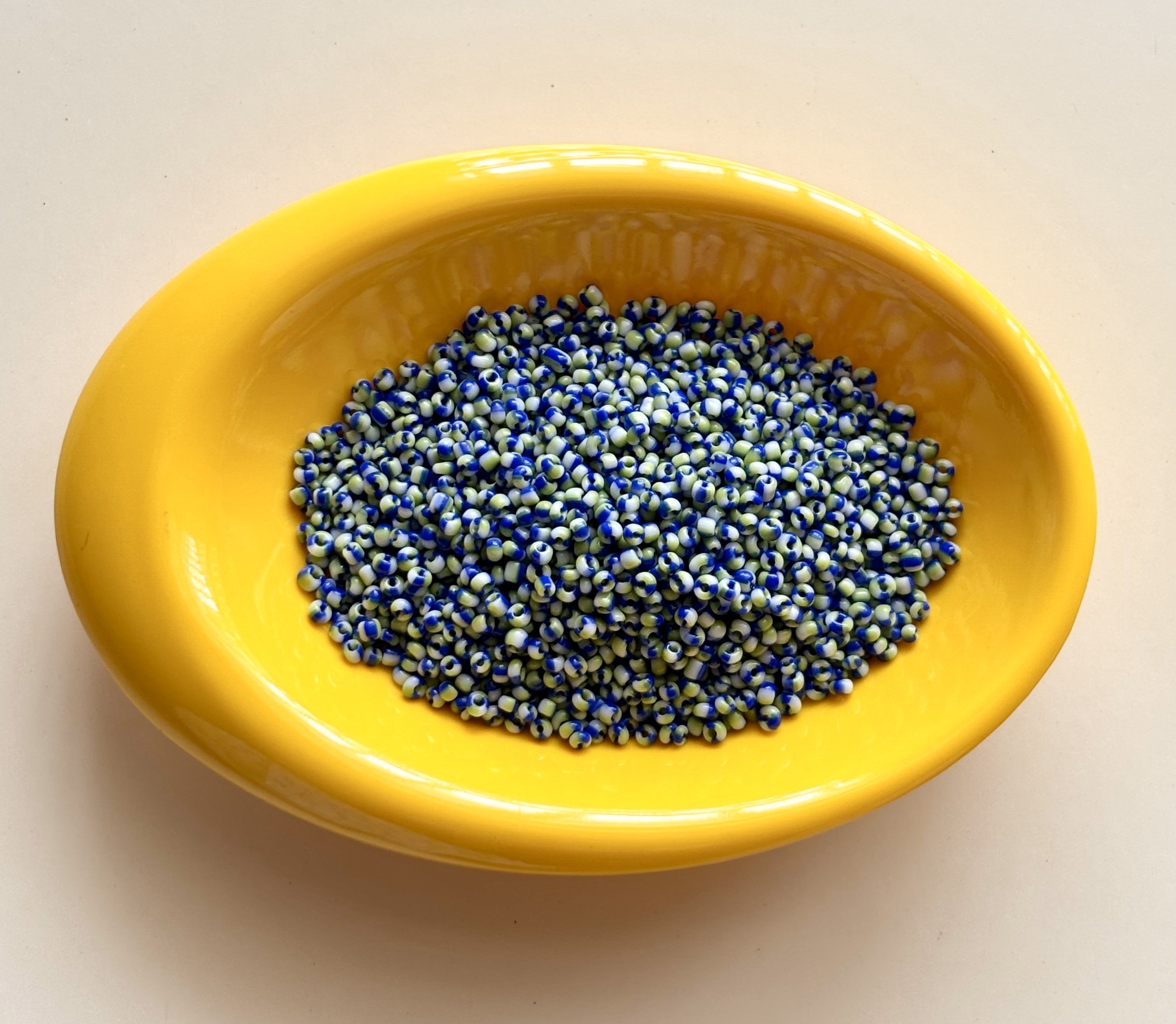 Pastel Green and Blue Two Tone Seed Beads