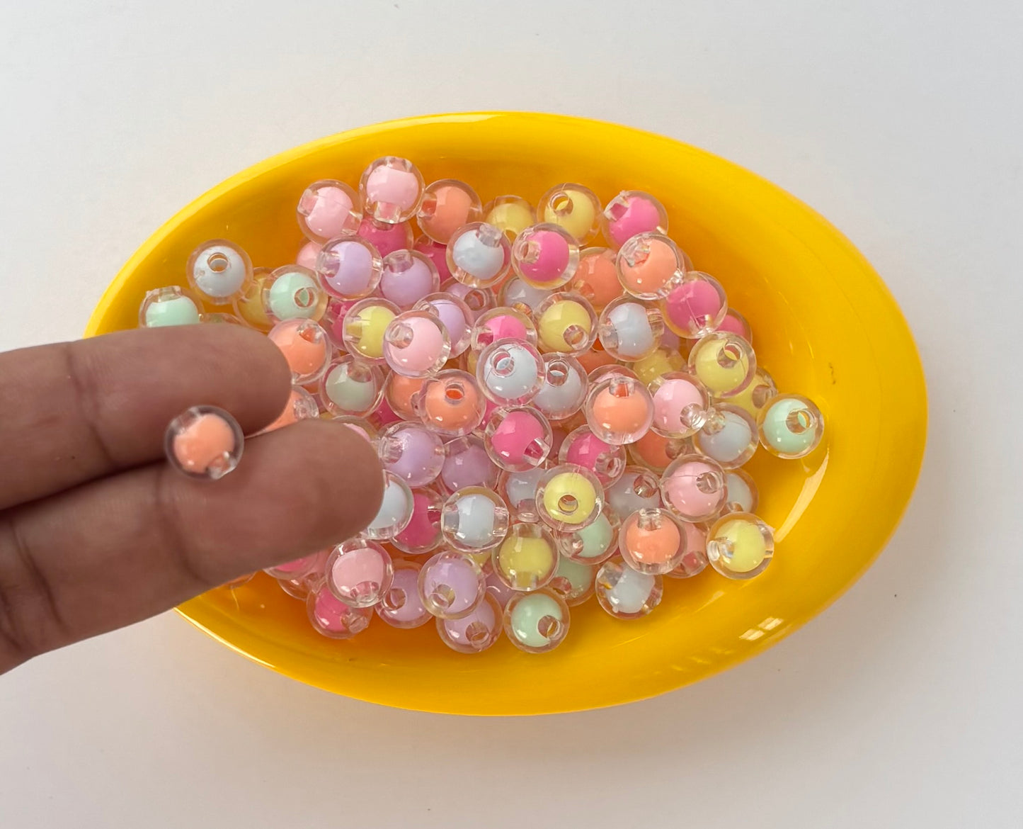 Pastel Translucent Round Beads