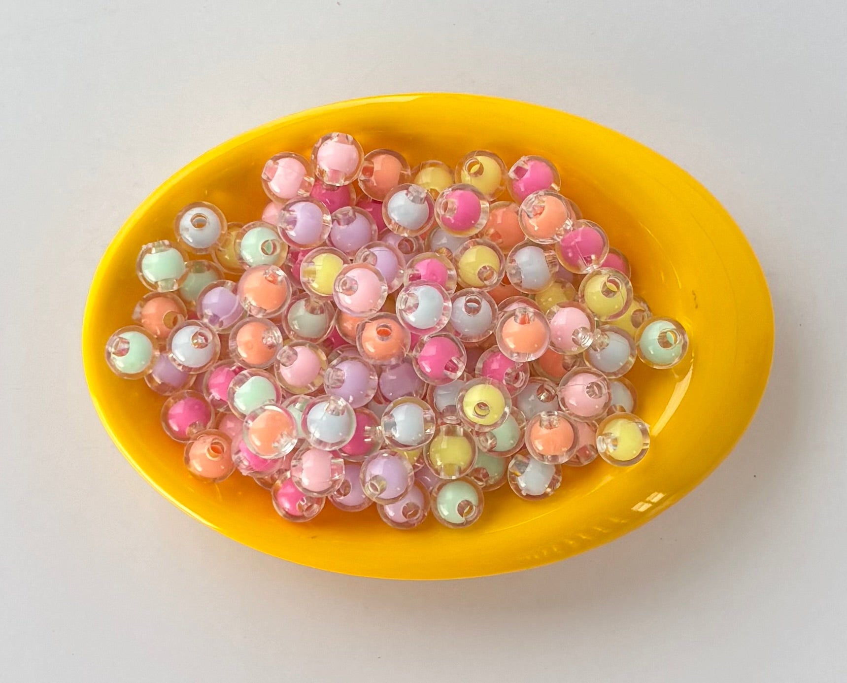 Pastel Translucent Round Beads