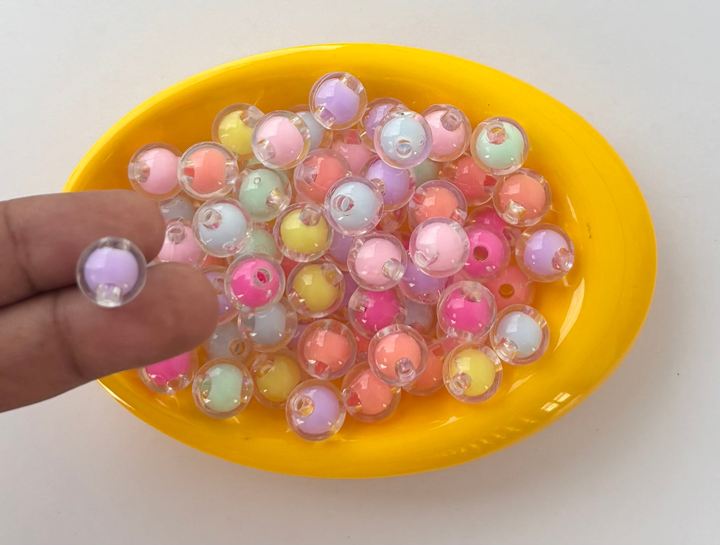 Large Translucent Pastel Round Beads