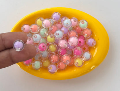 Large Translucent Pastel Round Beads