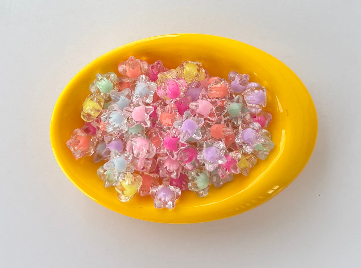 Pastel Star-Shaped Translucent Beads