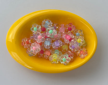 Small Pastel Flower Beads