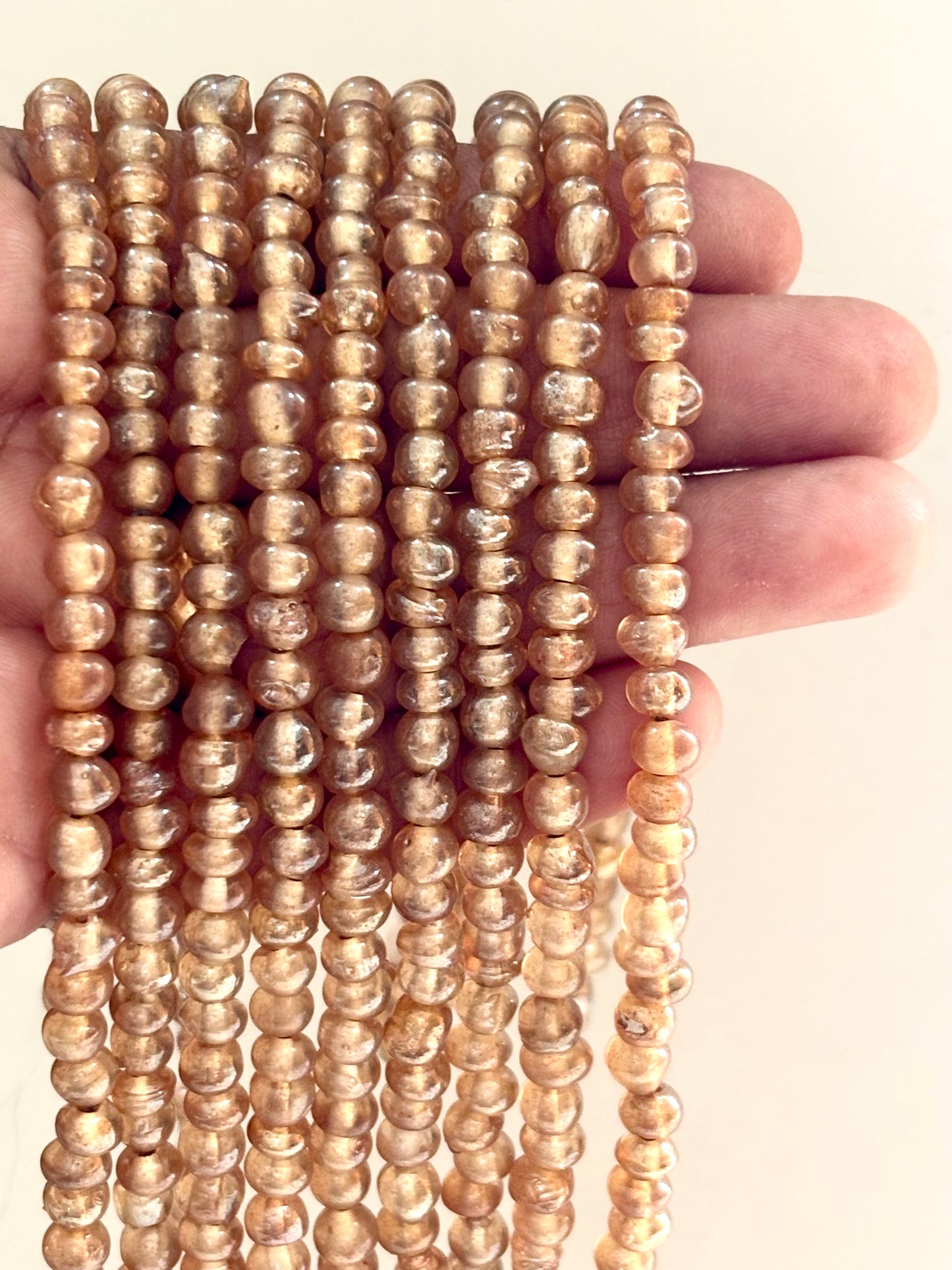 Golden Brown Glass Beads 4MM