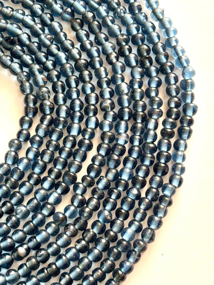 Midnight Blue Glass Beads 4MM