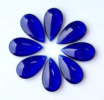 Cobalt Blue Glass Pear Drop Beads for Jewelry Making