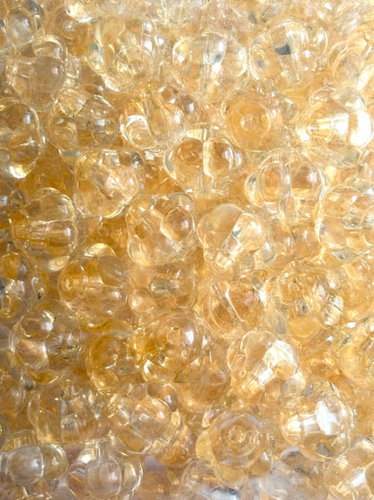 Light Amber Gold Acrylic Flower Beads for Jewelry Making