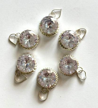 Sparkling Faceted Clear Stone Pendants