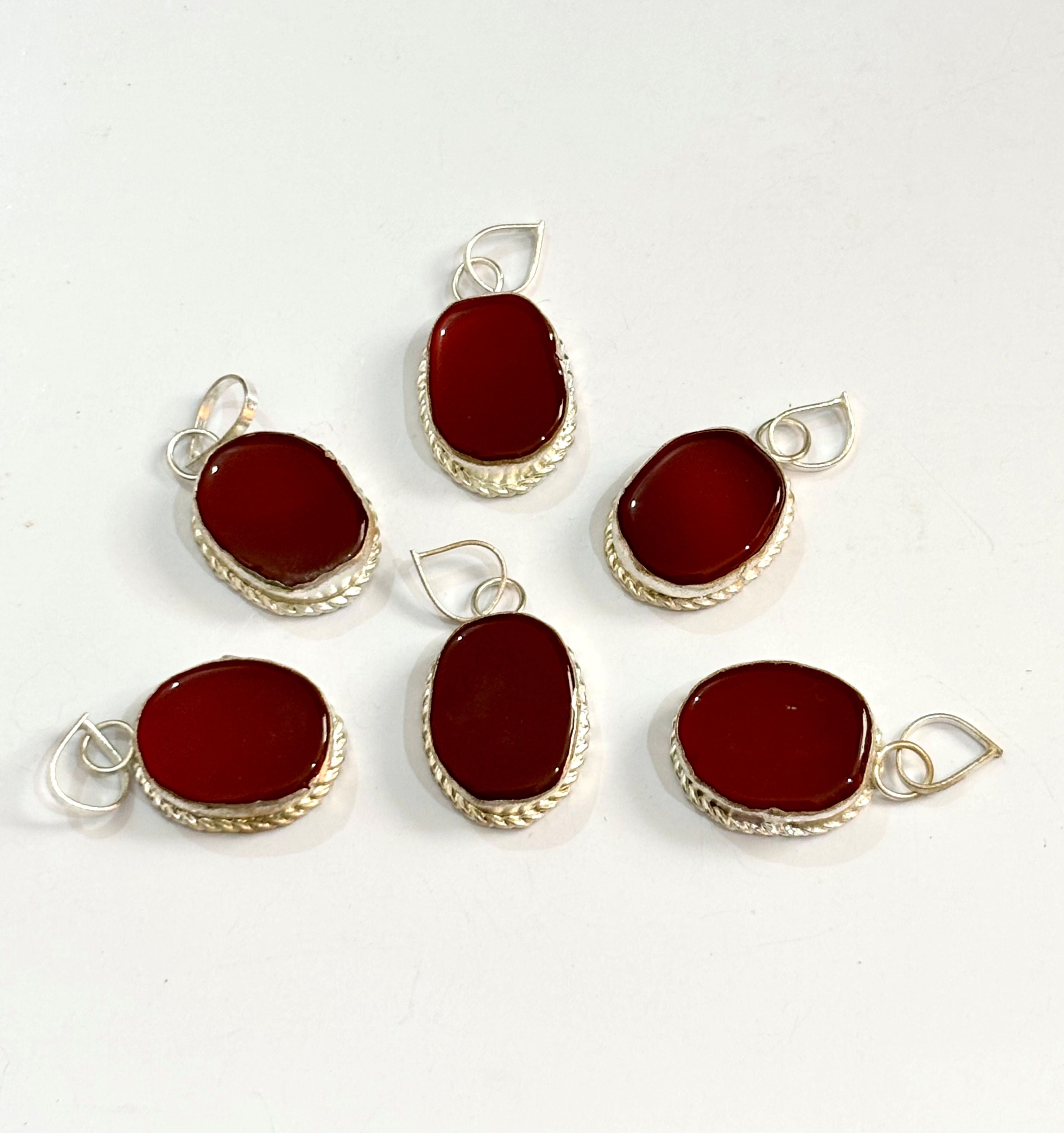 Deep Red Stone Pendants