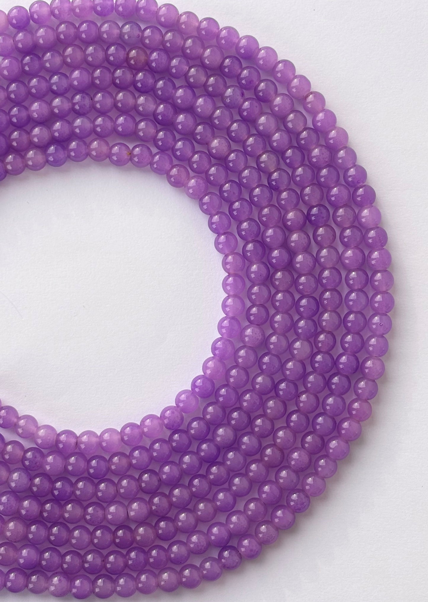 Smooth Round Purple Jelly Beads for Craft and Jewelry Making Supplies