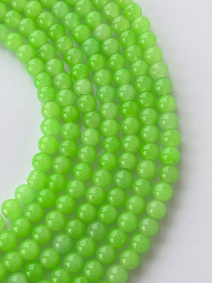 Smooth Round Light Green Jelly Beads for Craft and Jewelry Making Supplies