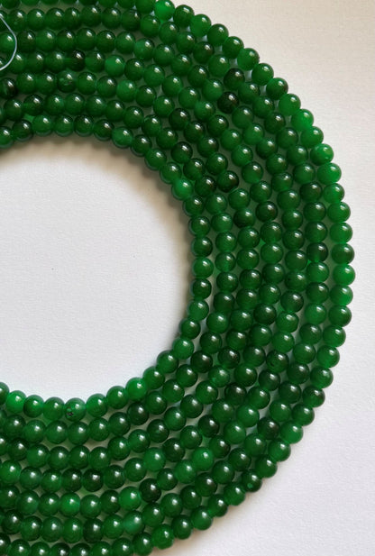 Smooth Round Bottle Green Jelly Beads for Craft and Jewelry Making Supplies